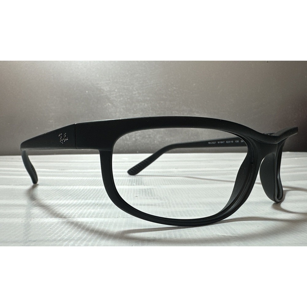 Ray-Ban Sunglasses Frame Only RB2027 W 1847 Matte Black Wrap Italy‎ 62 mm